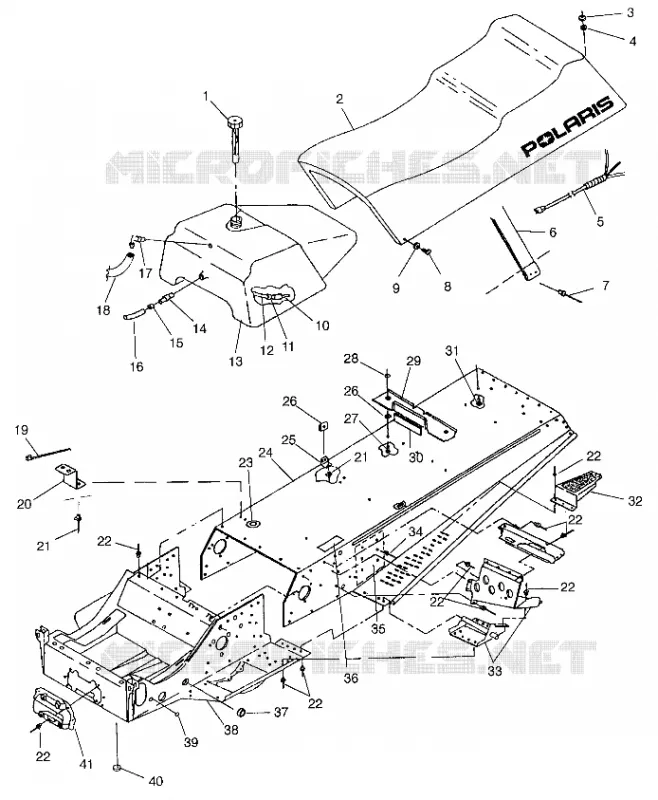 TUNNEL AND SEAT LITE TOURING 0983133 AND  EUROPEAN LITE TOURNG E983133 (4941934193A005)
