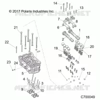ENGINE, CYLINDER HEAD AND VALVES