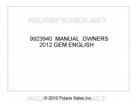 OWNERS MANUAL