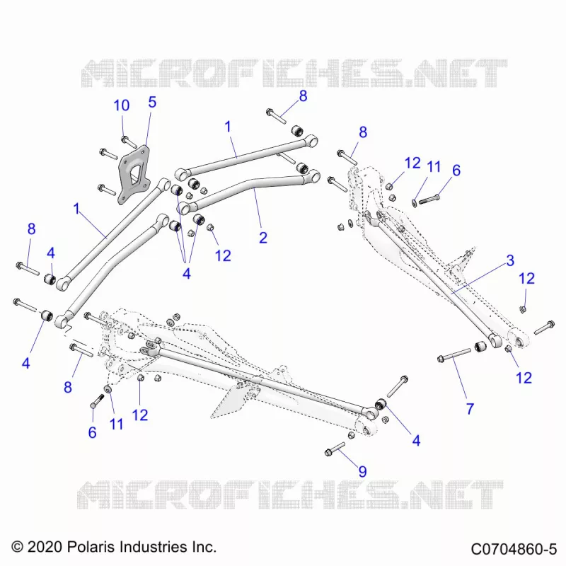 REAR SUSPENSION TRAILING ARMS MOUNTING
