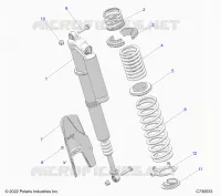 SUSPENSION, REAR SHOCK MOUNTING, STANDARD/PREMIUM