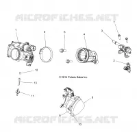 ENGINE, THROTTLE BODY AND FUEL RAIL