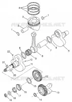 CRANKSHAFT AND PISTON MAGNUM 4X4 W97AC42A, SWEDISH MAGNUM 4X4 S97AC42E AND (4940834083C014)