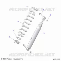 SUSPENSION, REAR SHOCK MOUNTING