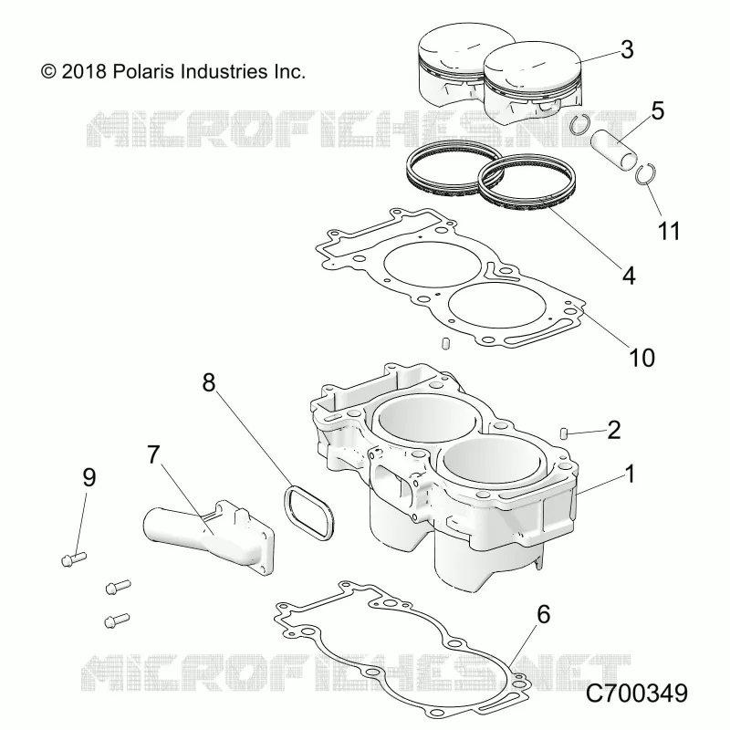 CYLINDER AND PISTON