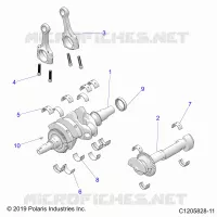ENGINE, CRANKSHAFT AND BEARINGS