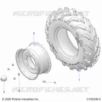 WHEELS, FRONT TIRE
