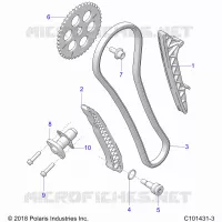 CAM CHAIN AND TENSIONER