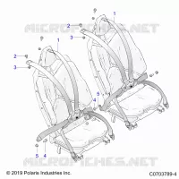 SEAT BELT MOUNTING, REAR, 6 POINT