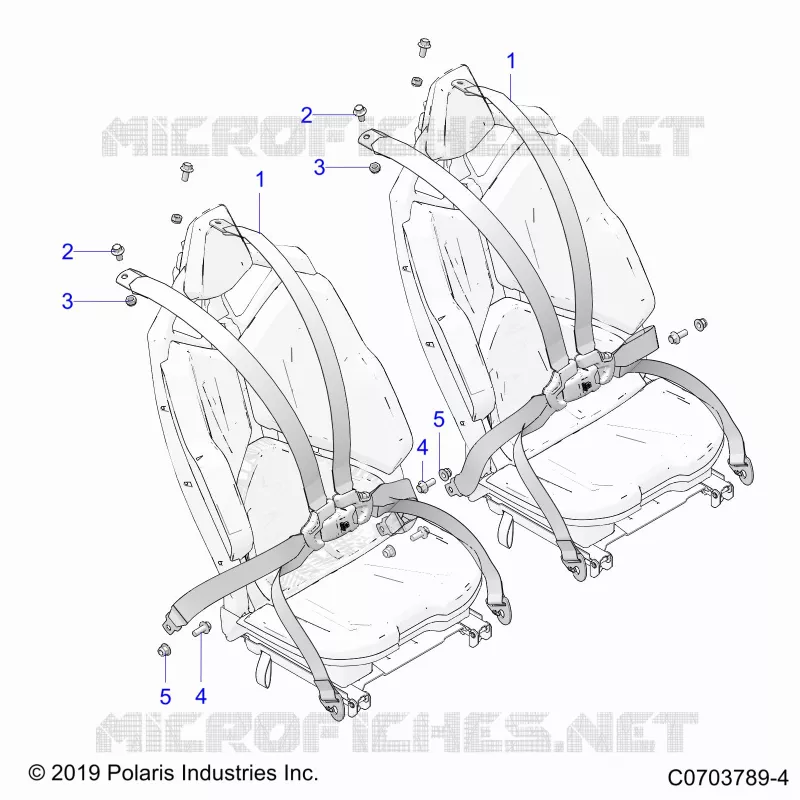 SEAT BELT MOUNTING, REAR, 6 POINT