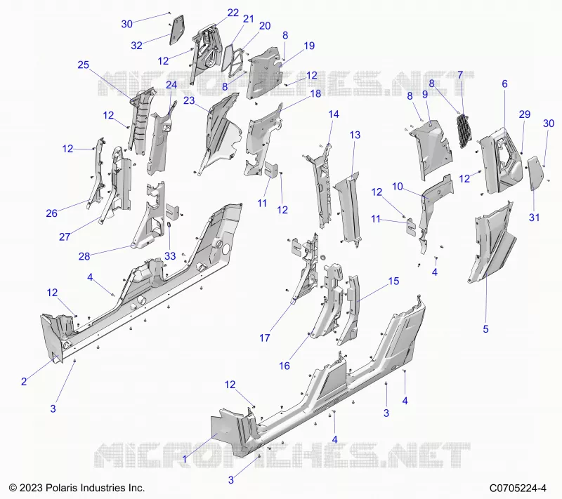 BODY, LOWER ROCKERS, REAR FENDERS, PILLARS