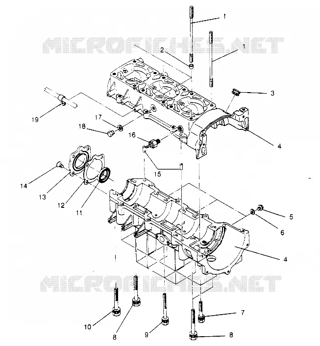 CRANKCASE ASSEMBLY RXL TOURING 0950869 (4928982898C010)