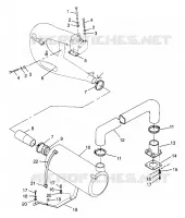 EXHAUST SYSTEM HURRICANE B974473 AND INTL. HURRICANE I974473 (4941044104B005)