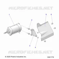 STARTER MOTOR/SHIELD