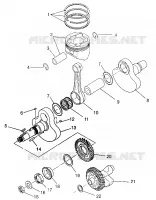 CRANKSHAFT AND PISTON MAGNUM 4X4 W968144 AND SWEDISH MAGNUM 4X4 S968144 (4936053605D002)