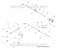 ENGINE, CARBURETOR MOUNTING AND FUEL LINES