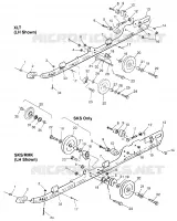 RAIL MOUNTING (SUSPENSION) XLT 0970756, XLT SKS 0970556, AND XLT RMK 097095 (4937693769B013)