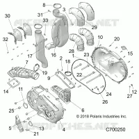 DRIVE TRAIN, CLUTCH COVER AND DUCTING