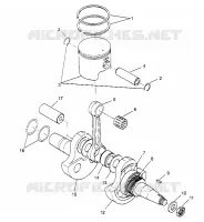 PISTON   CRANKSHAFT 2X4 300 W947530 (4926742674C009)