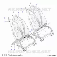 SEAT BELT MOUNTING, REAR, 6 POINT