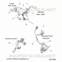 ELECTRICAL, WIRE HARNESS, HOOD, ELEC. START