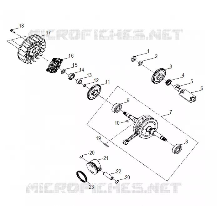 ENGINE, CRANKSHAFT AND PISTON