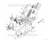 REAR SWING ARM   SHOCK 6X6 400L, SWEDISH S948740 AND  NORWEGIAN N948740 (4926812681038A)