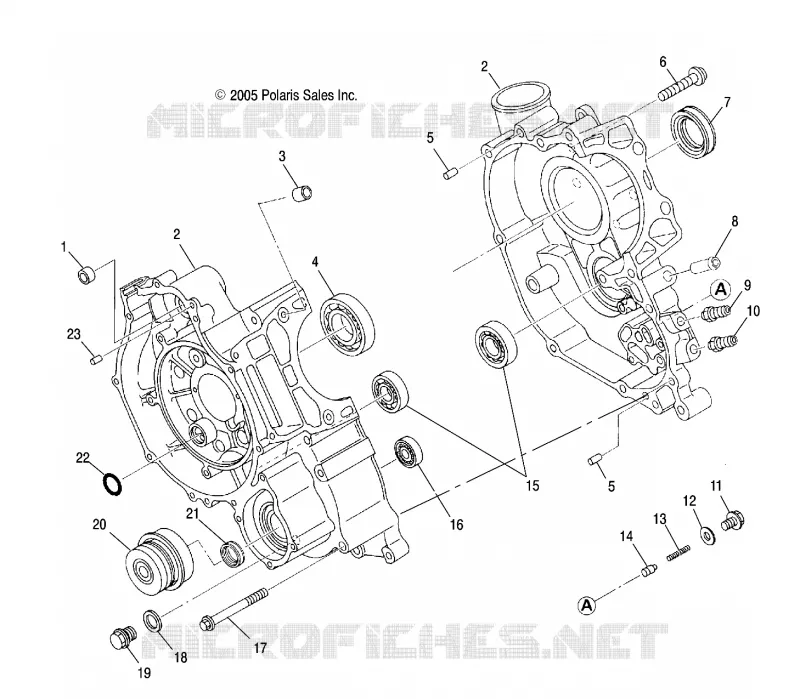 DRIVE TRAIN, GEARCASE ASM.