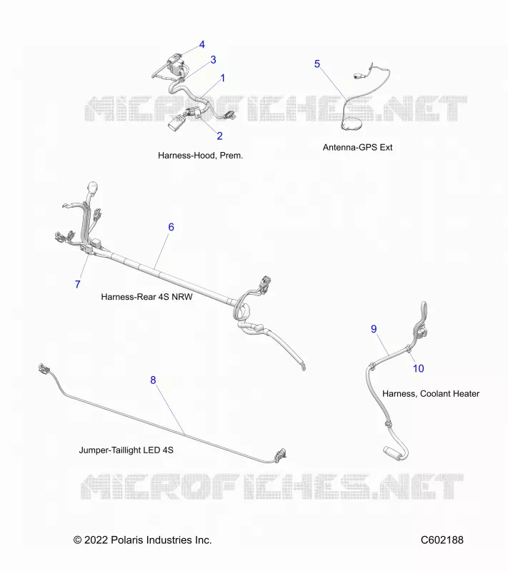 ELECTRICAL, WIRE HARNESSES, HOOD/JUMPERS, GPS