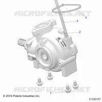 DRIVE TRAIN, GEARCASE MOUNTING, FRONT