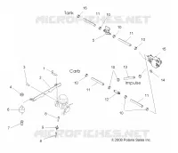 ENGINE, CARBURETOR MOUNTING AND FUEL LINES