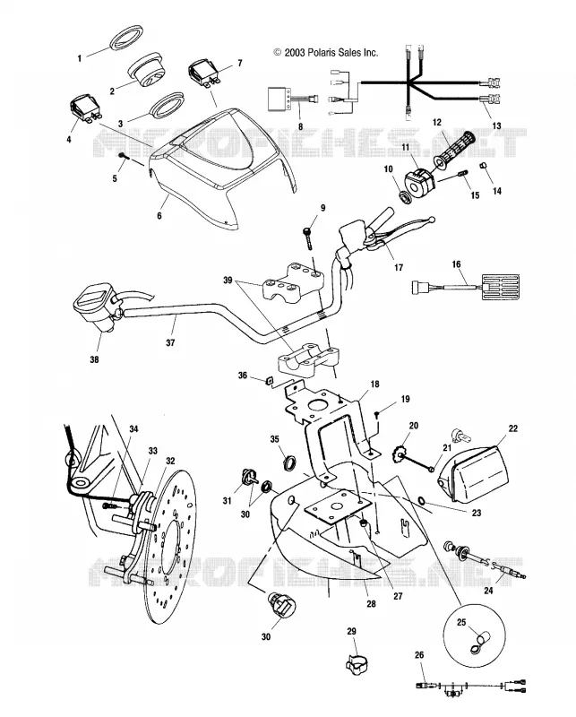 HANDLEBAR   HEADLIGHT POD