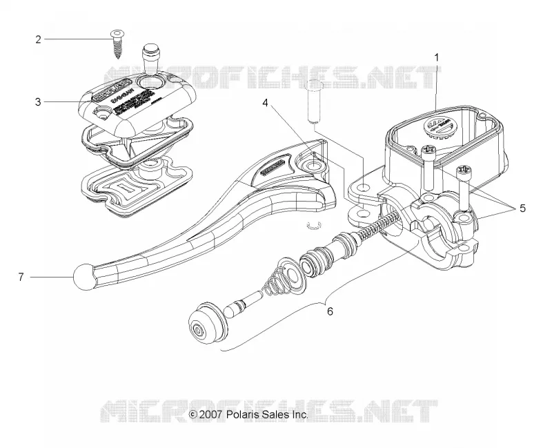 FRONT BRAKE BRAKE LEVER AND LH MASTER CYLINDER