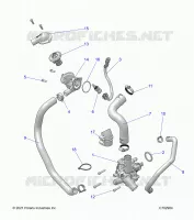 ENGINE, WATERPUMP AND BYPASS
