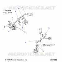 ELECTRICAL, WIRE HARNESS, HOOD, ELEC. START