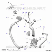 ENGINE, WATERPUMP AND BYPASS