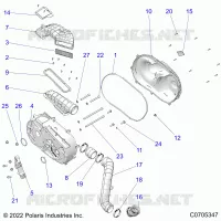 DRIVE TRAIN, CLUTCH COVER AND DUCTING