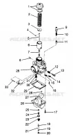 CARBURETOR (XLT, SKS) XLT 0970756, XLT SKS 0970556 (4937693769D002)