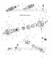 DRIVE TRAIN, FRONT GEARCASE INTERNALS (BUILT 3/05/10 AND BEFORE)