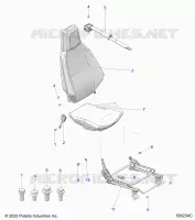 SEAT (PASSENGER) AND SEAT BELT MOUNTING