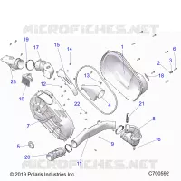 DRIVE TRAIN, CLUTCH COVER AND DUCTING