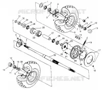 REAR WHEEL DRIVE ASSEMBLY XPLORER 300 W969130 (4935903590C007)
