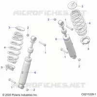 REAR SUSPENSION SHOCK AND MOUNTING