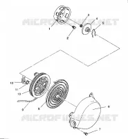 RECOIL STARTER ASSEMBLY RXL / 0930768 AND RXL SKS / 0930568 (4922992299037A)