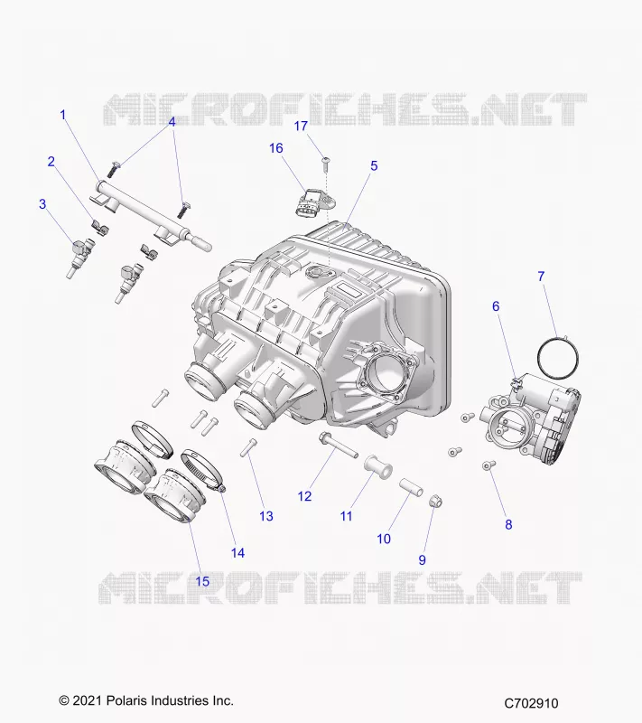 ENGINE, INTAKE MANIFOLD, THROTTLE BODY, FUEL RAIL