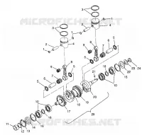 CRANKSHAFT   PISTON SL 700 B974071, INTL. SL 700 I974071, SL 700 DELUXE B97 (4940874087C010)