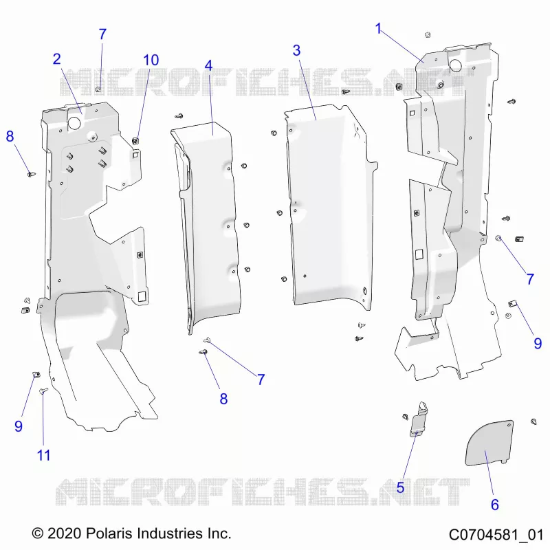 REAR BODYWORK CLOSEOFF, SIDE PANELS