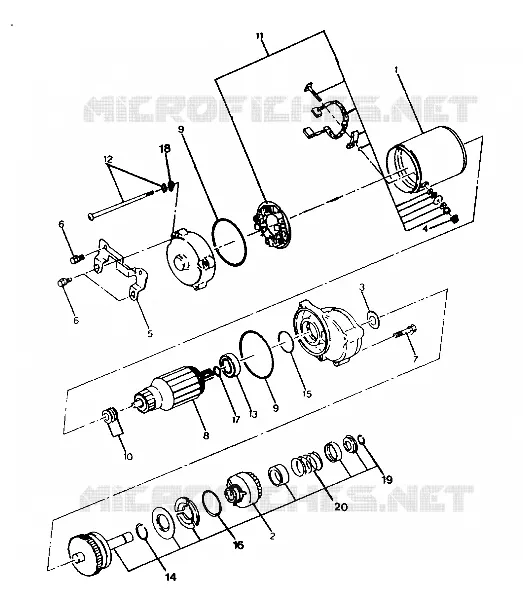 STARTING MOTOR ASSEMBLY  TRAIL BOSS