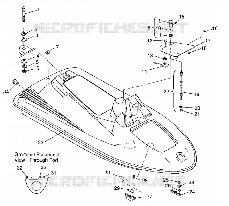 HULL   BODYWORK SL 750 B954070 (4930523052A006)