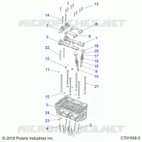 ENGINE, CYLINDER HEAD AND VALVES